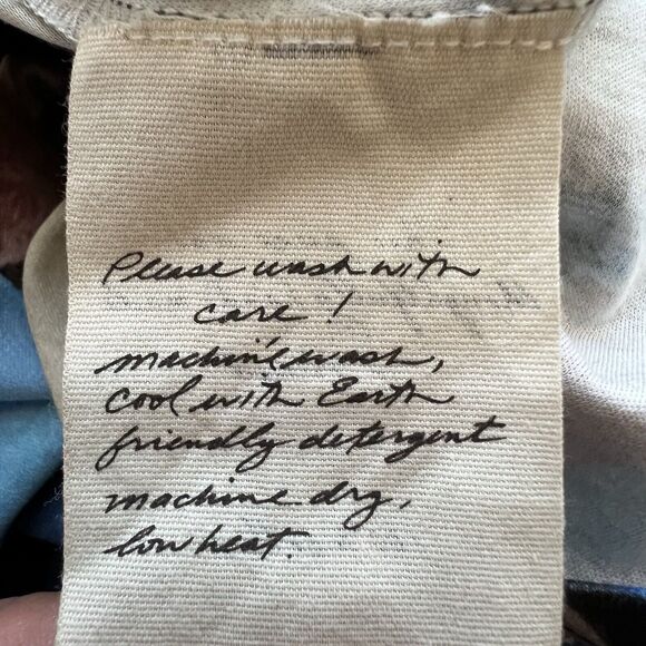 Raquel Allegra Jersey MIDI Dress Blue Collage Art To Wear Size 0 US XS New m15 - Picture 7 of 9